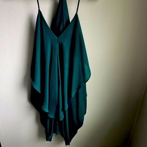 Forrest green dress.